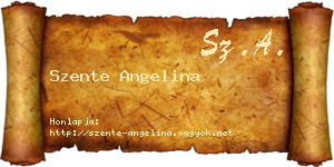 Szente Angelina névjegykártya